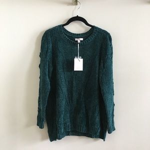 LC Lauren Conrad Lace Up Tunic Sweater